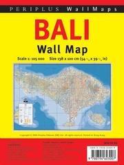 Cover of: Bali Wall Map 1:105,000 (Wall Maps)
