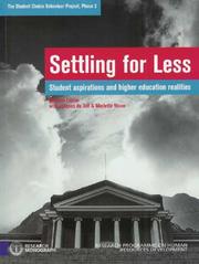 Cover of: Settling for Less by Michael Cosser, Jacques Louis du Toit, Mariette Visser