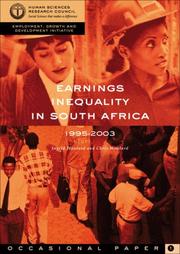 Cover of: Earnings Inequality in South Africa 1995-2003