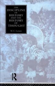 Cover of: The discipline of history and the history of thought by M. C. Lemon