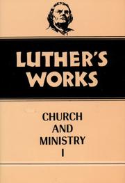 Cover of: Luther's Works Church and Ministry I (Luther's Works) (Luther's Works)