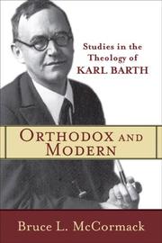 Cover of: Orthodox and Modern: Studies in the Theology of Karl Barth