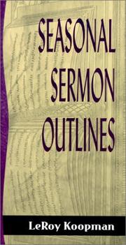 Cover of: Seasonal Sermon Outlines (Sermon Outlines (Baker Book))