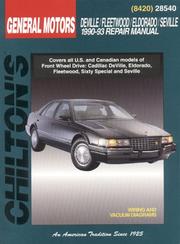 Cover of: GM DeVille/Fleetwood/Eldorado/Seville 1990-93 (Chilton's Total Car Care Part No 8420)