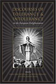 Cover of: Discourses of Tolerance and Intolerance in the European Enlightenment (UCLA Clark Memorial Library Series)