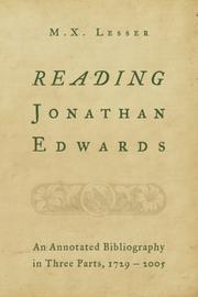 Reading Jonathan Edwards by M. X. Lesser