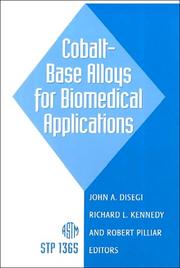 Cover of: Cobalt-Base Alloys for Biomedical Applications (Astm Special Technical Publication// Stp) by 