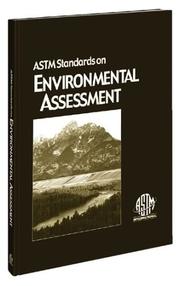 Cover of: Astm Standards on Environmental Site Assessments for Commercial Real Estate (Environmental Assessment) (Environmental Assessment)