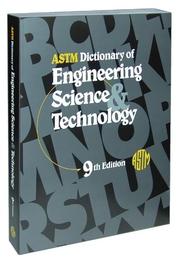 Cover of: Astm Dictionary of Engineering Science & Technology 2000
