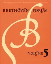 Cover of: Beethoven Forum, Volume 5 (Beethoven Forum)