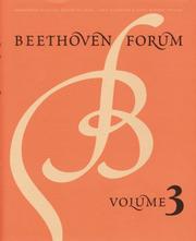 Cover of: Beethoven Forum, Volume 3 (Beethoven Forum)