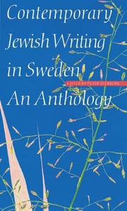 Cover of: Contemporary Jewish Writing in Sweden: An Anthology (Jewish Writing in the Contemporary World)