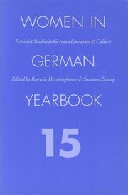 Cover of: Women in German Yearbook, Volume 15 (Women in German Yearbook) by Women in German Yearbook