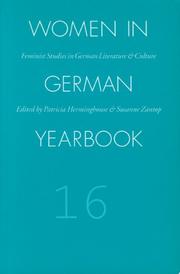 Cover of: Women in German Yearbook, Volume 16 (Women in German Yearbook)