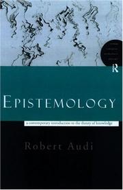 Cover of: Epistemology: a contemporary introduction to the theory of knowledge