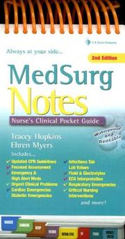 Cover of: MedSurg Notes: Nurse's Clinical Pocket Guide (Davis's Notes)