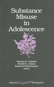 Cover of: Substance Misuse in Adolescence (Advances in Adolescent Development) by 