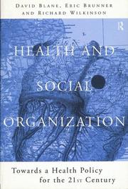 Cover of: Health and Social Organization by David Blane