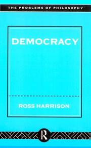 Cover of: Democracy (Problems of Philosophy (Routledge (Firm)))