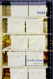 Cover of: Files: Law and Media Technology (Meridian: Crossing Aesthetics) by Cornelia Vismann