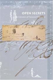 Cover of: Open Secrets: The Literature of Uncounted Experience (Meridian: Crossing Aesthetics)