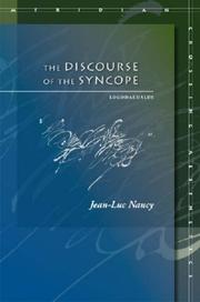 Cover of: The Discourse of the Syncope: Logodaedalus (Meridian: Crossing Aesthetics)