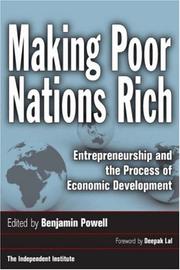 Cover of: Making Poor Nations Rich: Entrepreneurship and the Process of Economic Development (Stanford Economics & Finance)