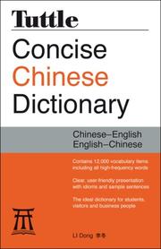 Cover of: Tuttle Concise Chinese Dictionary by Li Dong