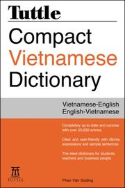 Cover of: Tuttle Compact Vietnamese Dictionary: Vietnamese-english / English-vietnamese