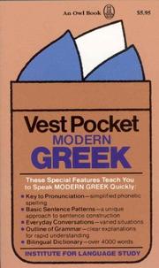 Cover of: Vest Pocket Modern Greek