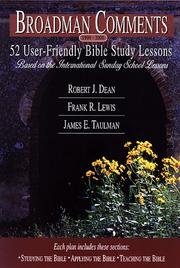 Cover of: Broadman Comments: 13 User-Friendly Bible Study Lessons (Broadman Comments)