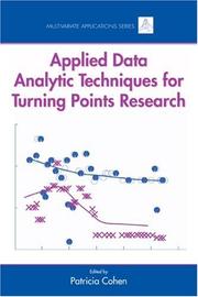 Applied Data Analytic Technique for Turning Points Research (Multivariate Applications) by Patricia Cohen