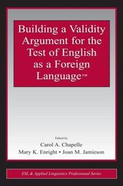 Cover of: Building a Validity Argument for the Test of Teaching English as a Foreign Language (Esl & Applied Linguistics Professional)