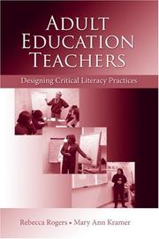 Cover of: Adult Education Teachers by Rebecca Rogers, Mary Ann Kramer