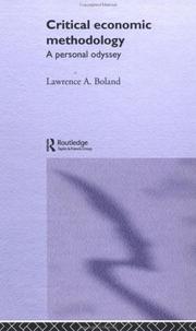 Cover of: Critical economic methodology by Lawrence A. Boland