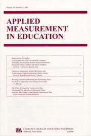 Applied Measurement In Education by Brian E. Clauser