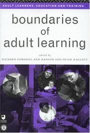 Cover of: Boundaries of Adult Learning (Economics as Social Theory) by R. Edwards