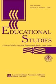 Cover of: Education After 9/11: A Special Issue of educational Studies