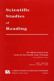 Cover of: Reading Development in Adults: A Special Issue of scientific Studies of Reading