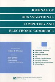 Cover of: Advances on information Technologies in the Financial Services industry: A Special Issue of the journal of Organizational Computing and Electronic Commerce ... Commerce, Volume 12, Number 1, 2002)