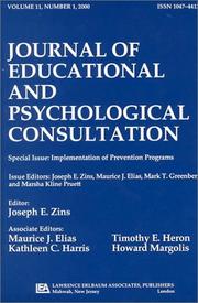 Cover of: Implementation of Prevention Programs: A Special Issue of the journal of Educational and Psychological Consultation (Journal of Educational and Psychological Consultation)