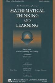 Cover of: Statistical Thinking and Learning: A Special Double Issue of mathematical Thinking and Learning (Mathematical Thinking & Learning)