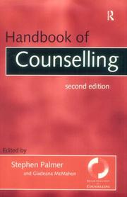 Cover of: Handbook of counselling by edited by Stephen Palmer ; associate editor, Gladeana McMahon.