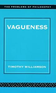 Cover of: Vagueness by Timothy Williamson