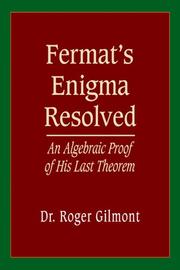 Cover of: Fermats Enigma Resolved by Roger Gilmont