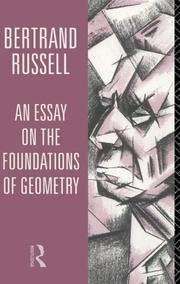 Cover of: An essay on the foundations of geometry by Bertrand Russell