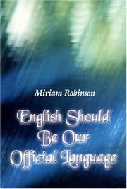 Cover of: English Shold Be Our Official Language