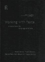 Cover of: Working With Texts by Ronald Carter, Ronald Carter