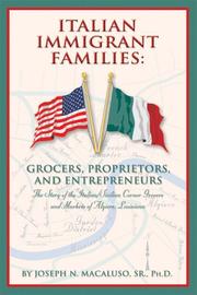 Cover of: Italian Immigrant Families by Joseph N., Sr, Ph.D. Macaluso
