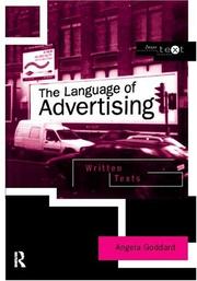 Cover of: The language of advertising by Angela Goddard